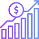 increased sales icon purple